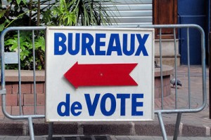 Panneau de bureaux de vote