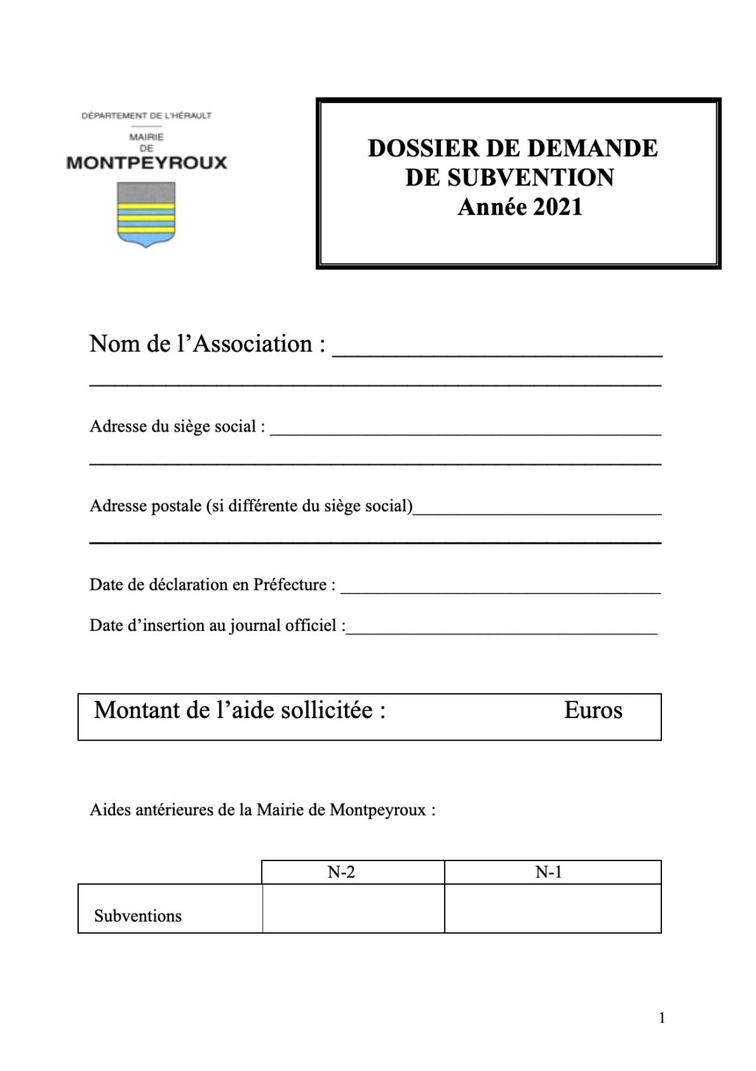 Demande De Subventions Pour Les Associations Montpeyroux H Rault